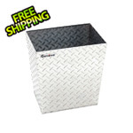 Geneva Small Aluminum Tread Plate Trash Bin