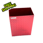Geneva Small Red Tread Plate Trash Bin
