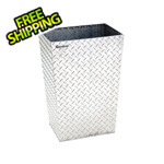 Geneva Medium Aluminum Tread Plate Trash Bin