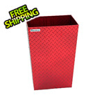 Geneva Medium Red Tread Plate Trash Bin