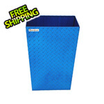 Geneva Medium Blue Tread Plate Trash Bin