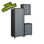 NewAge Products 3 Piece Grey Cabinet Set