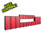 NewAge Products 21 Piece Red Cabinet Set