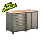 Coleman 3 Piece Garage 18 Gauge Taupe Cabinet Kit: Option 1