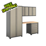 Coleman 5 Piece Garage 18 Gauge Taupe Cabinet Kit: Option 3