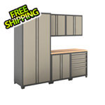 Coleman 6 Piece Garage 18 Gauge Taupe Cabinet Kit: Option 4