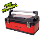 Homak 22.5" Red Metal and Plastic Toolbox
