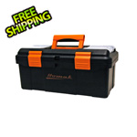 16" Plastic Tool Box with Tray and Dividers