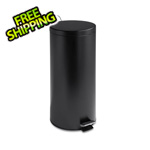 30L Round Black Trash Can with Bucket