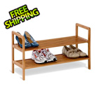 Honey Can Do 2-Tier Bamboo Shoe Rack
