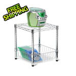 Honey Can Do Commercial Chrome Table with Basket
