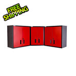 Geneva Red Corner Cabinet Set