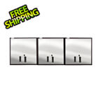 Geneva 3 Wall Cabinet Set in Stainless Steel