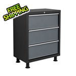 Coleman 1 x 24-Gauge Grey 3-Drawer Base Cabinet