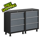 Coleman 2 x 24-Gauge Grey 3-Drawer Base Cabinets