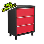 Coleman 1 x 24-Gauge Red 3-Drawer Base Cabinet