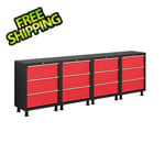 Coleman 4 x 24-Gauge Red 3-Drawer Base Cabinets