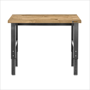 Height Adjustable 4' Maple Workbench