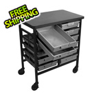 H. Wilson 12-Bin Tub Cart in Light Grey