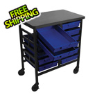 H. Wilson 12-Bin Tub Cart in Primary Blue