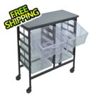 H. Wilson 6-Bin Clear Tub Cart