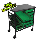 H. Wilson 12-Bin Tub Cart in Primary Green