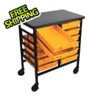H. Wilson 12-Bin Tub Cart in Primary Yellow