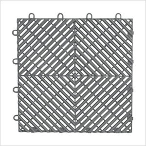 Silver Drain Tile Flooring (4-Pack)