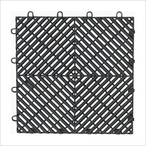 Charcoal Drain Tile Flooring (4-Pack)