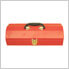 16-Inch Portable Metal Toolbox (Red)