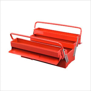 5-Tray Cantilever Metal Toolbox (Red)