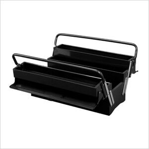 5-Tray Cantilever Metal Toolbox (Black)