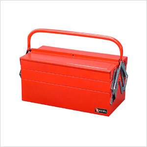 5-Tray Cantilever Metal Toolbox (Red)