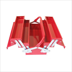 5-Tray Cantilever Metal Toolbox (Red)