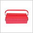 3-Tray Cantilever Metal Toolbox (Red)