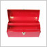 17-Inch Metal Toolbox with Tray (Red)
