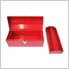 17-Inch Metal Toolbox with Tray (Red)