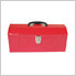 17-Inch Metal Toolbox with Tray (Red)