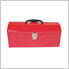 17-Inch Metal Toolbox with Tray (Red)