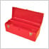 19-Inch Metal Toolbox with Tray (Red)