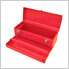 19-Inch Metal Toolbox with Tray (Red)