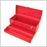19-Inch Metal Toolbox with Tray (Red)