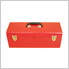 19-Inch Metal Toolbox with Tray (Red)