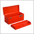 20-Inch Metal Toolbox with Tray (Red)