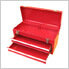 2-Drawer Portable Metal Toolbox (Red)