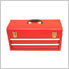 2-Drawer Portable Metal Toolbox (Red)