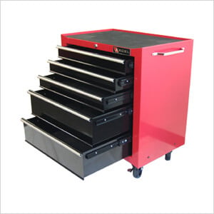 5-Drawer Red Roller Metal Tool Chest