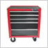 5-Drawer Red Roller Metal Tool Chest