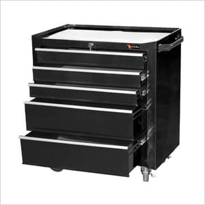 5-Drawer Black Roller Metal Tool Chest