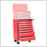 7-Drawer Red Roller Metal Cabinet